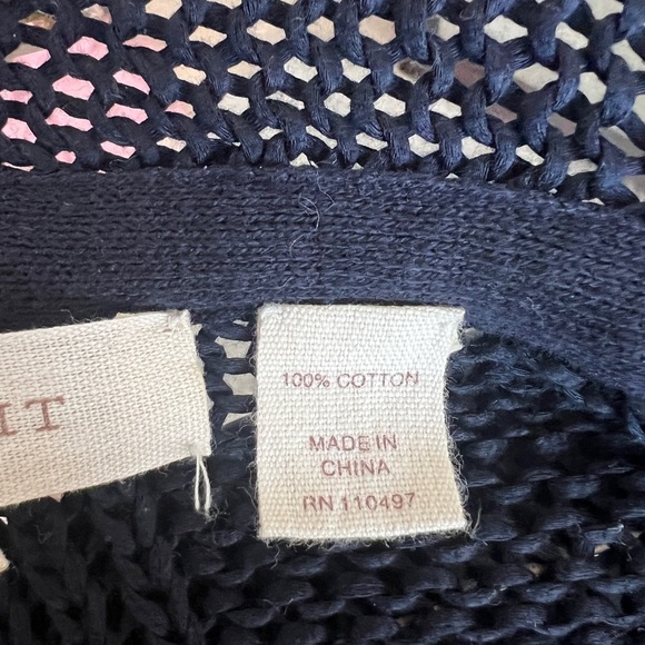 Inhabit Cotton Shawl Collar Open Front Cardigan
Navy Blue Size L Knit - Picture 5 of 5